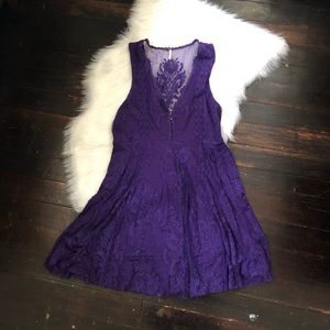 purple lace free people dress purple size 12